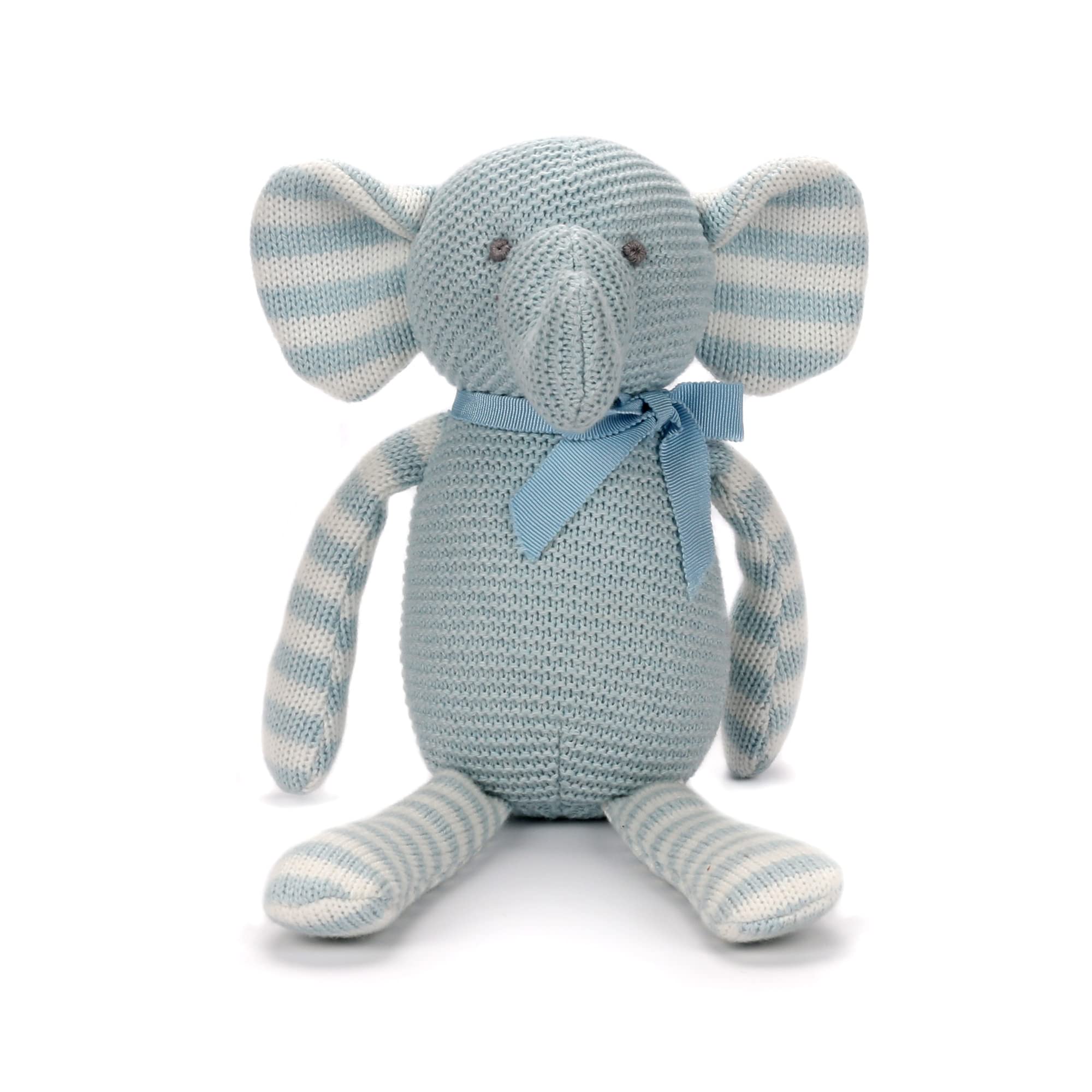 FluffyFun blue elephant soft toy for newborns.