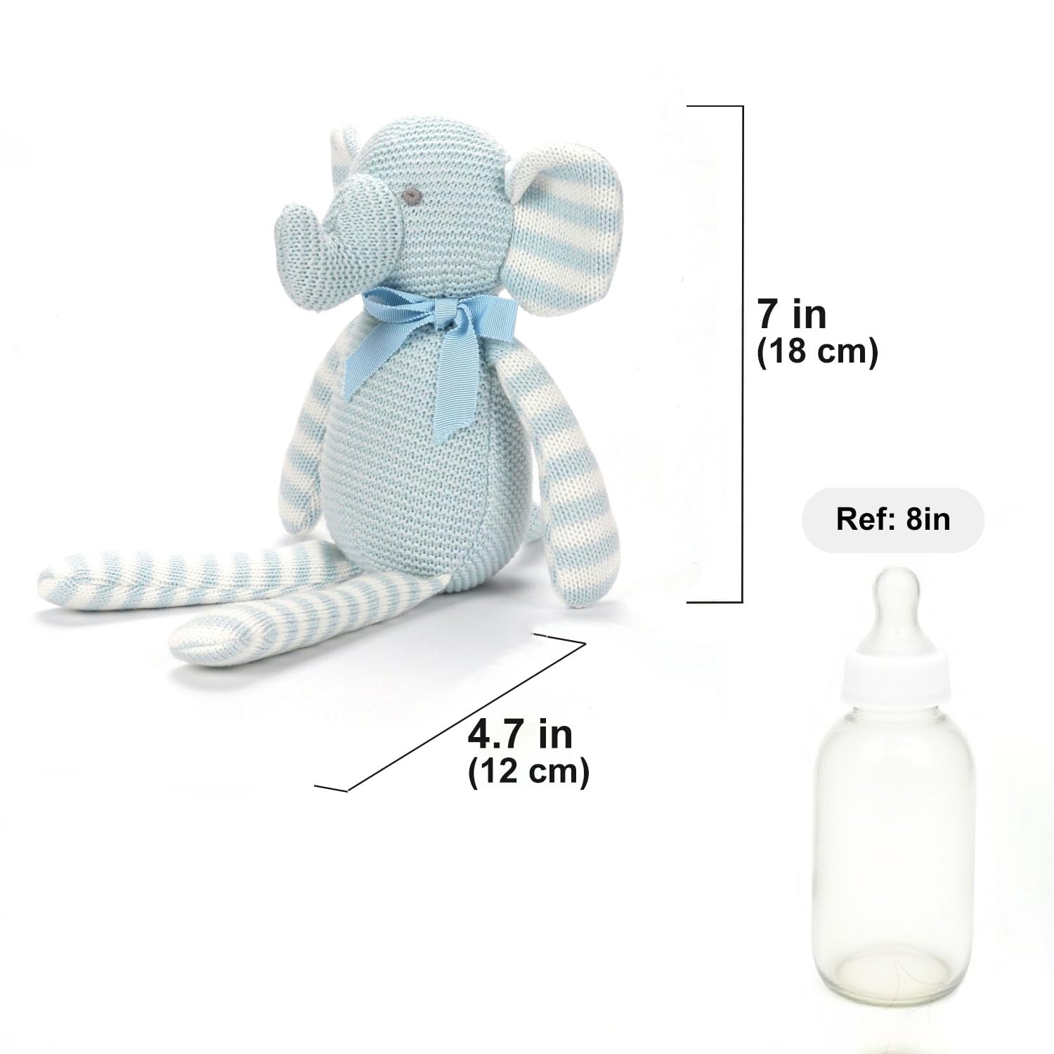 FluffyFun organic cotton elephant, hypoallergenic cuddle buddy.