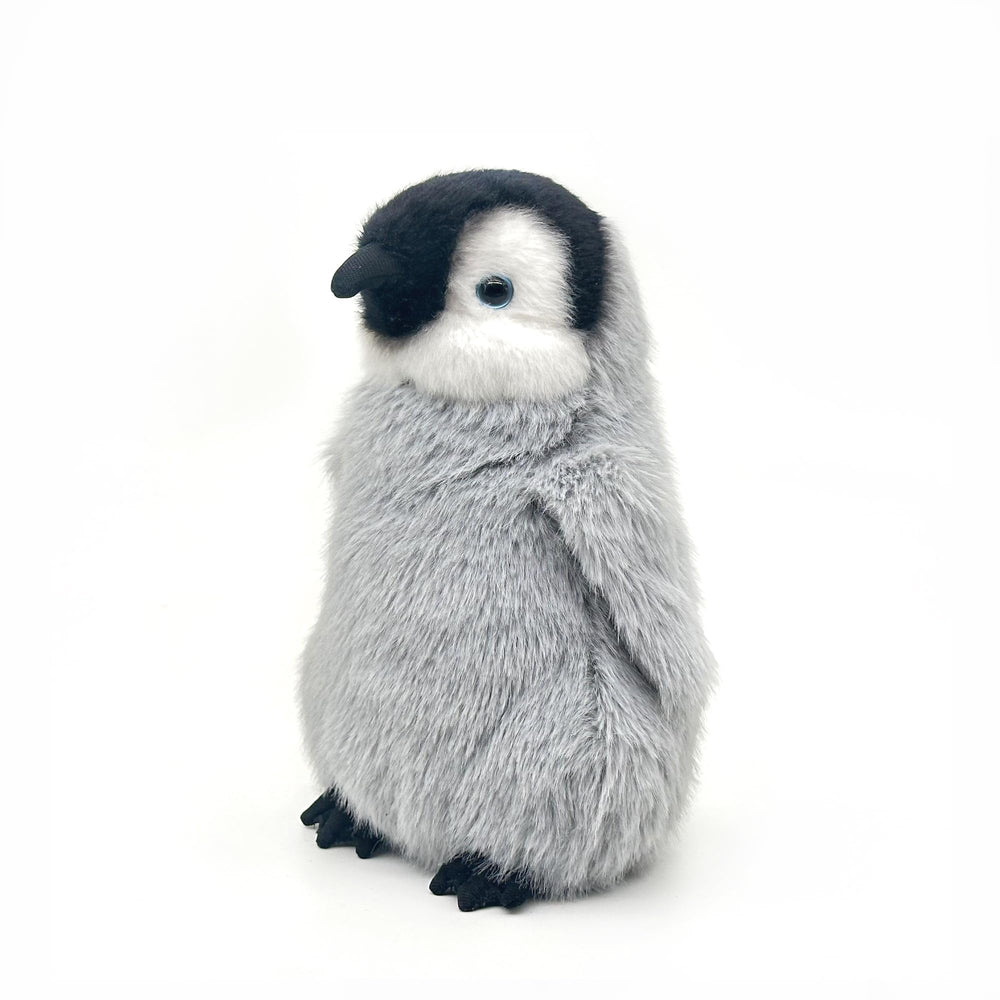 FLUFFYFUN soft penguin toy standing upright for cuddles and display