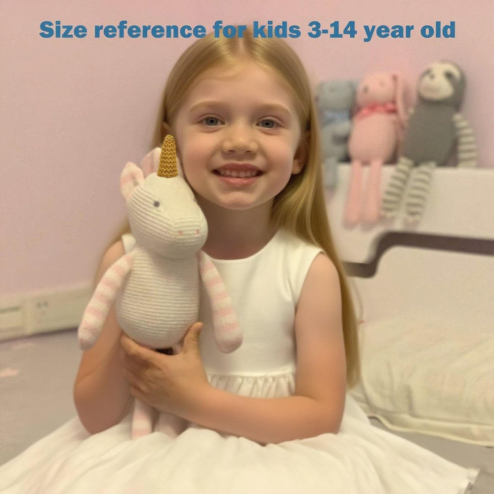FluffyFun pink unicorn plush age zero plus safe toy