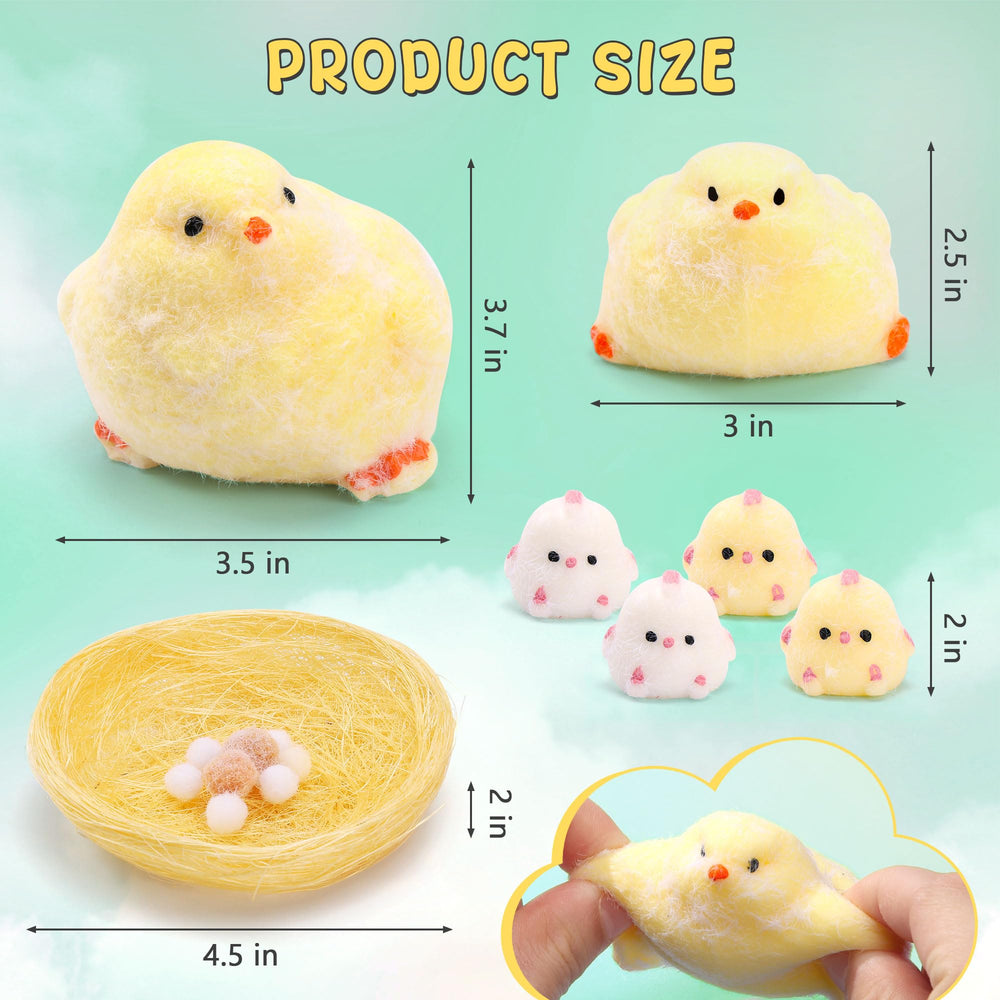 FlufiFiea squishy chick close-up shows soft tactile surface for soothing fidget moments