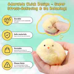 FlufiFiea squishy chick elasticity supports gentle squeezing during focus breaks