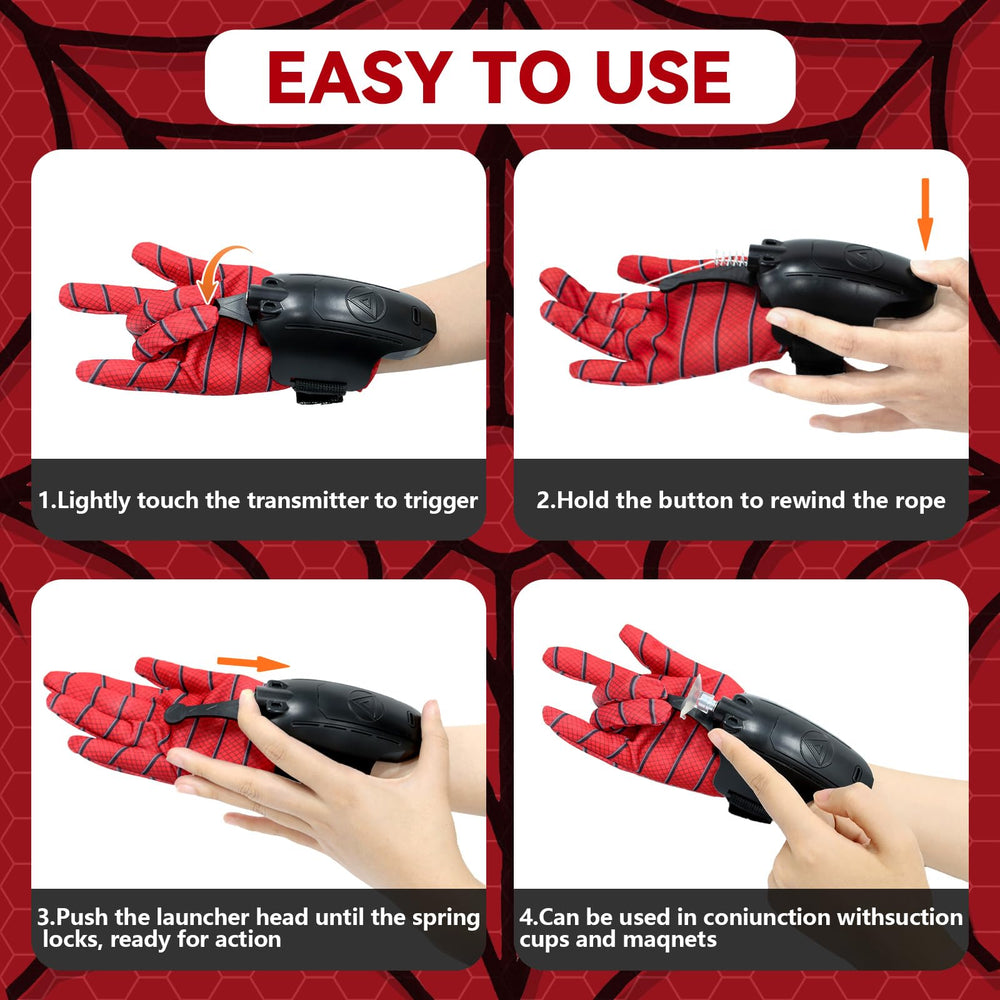 Flustime Spider Web Shooter instant retract feature keeps play moving.