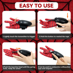 Flustime Spider Web Shooter instant retract feature keeps play moving.