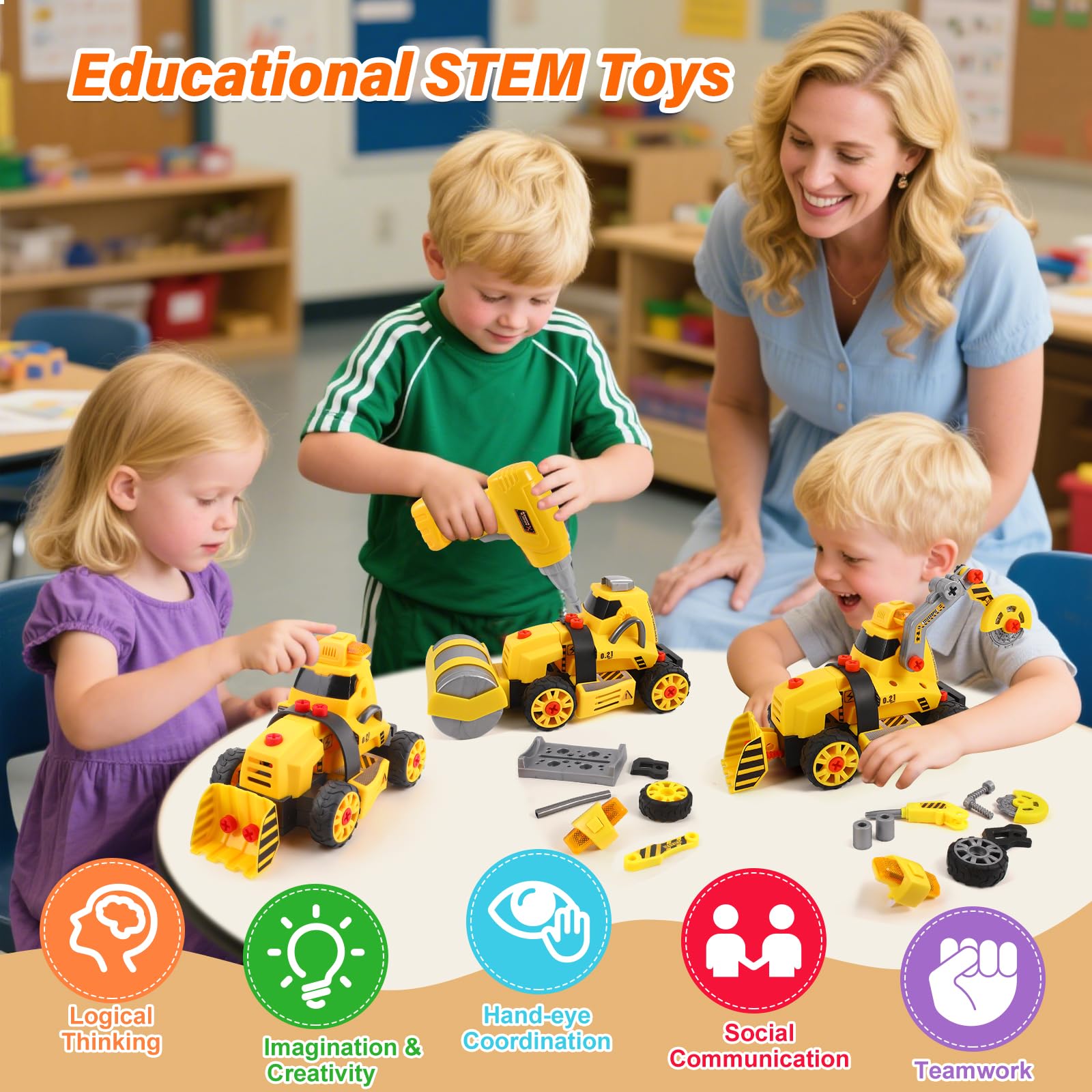 FLY2SKY forklift take apart model encourages engineering curiosity