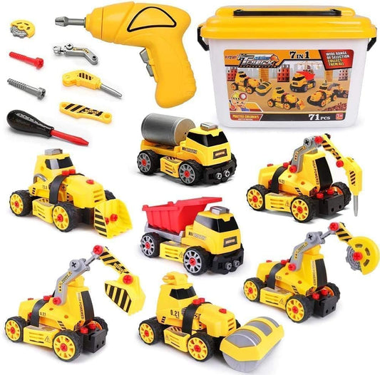 FLY2SKY take apart truck parts spread for hands-on engineering play