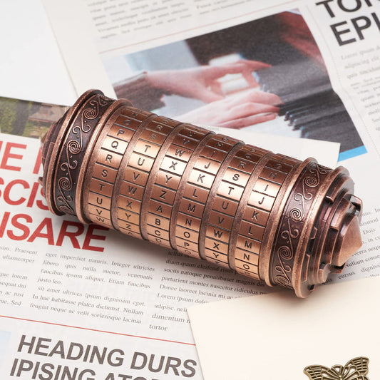 FLYALIGOGO Cryptex close-up shows cipher cylinder detail for puzzle lovers.