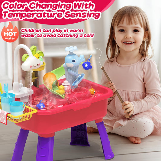 Flybakiz 4-in-1 dishwasher toy offers water play and pretend dishwashing