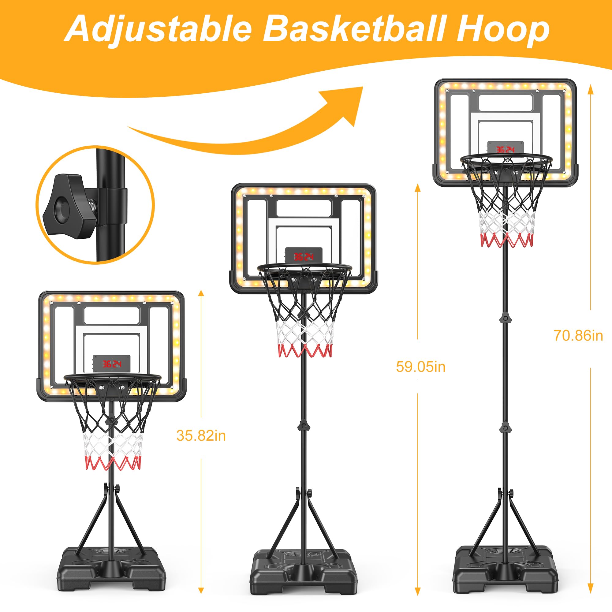 FlyBakiz basketball hoop weather resistant stand for outdoor use.