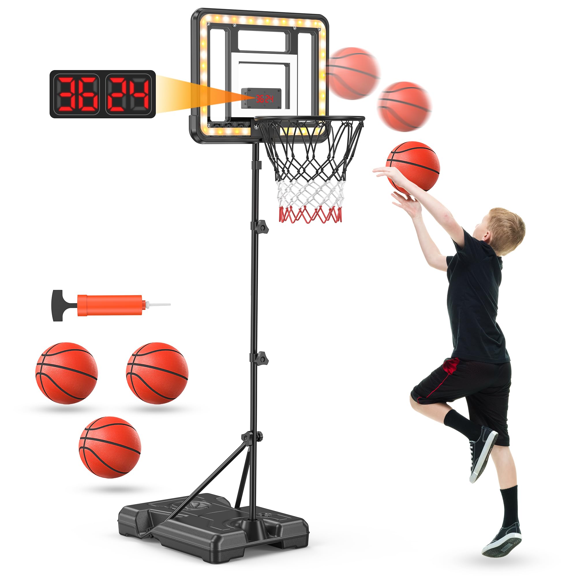 FlyBakiz kids basketball hoop assembly guide for quick setup.