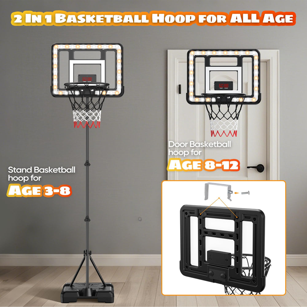 Flybakiz scoreboard tracks scores to keep kids motivated during play.
