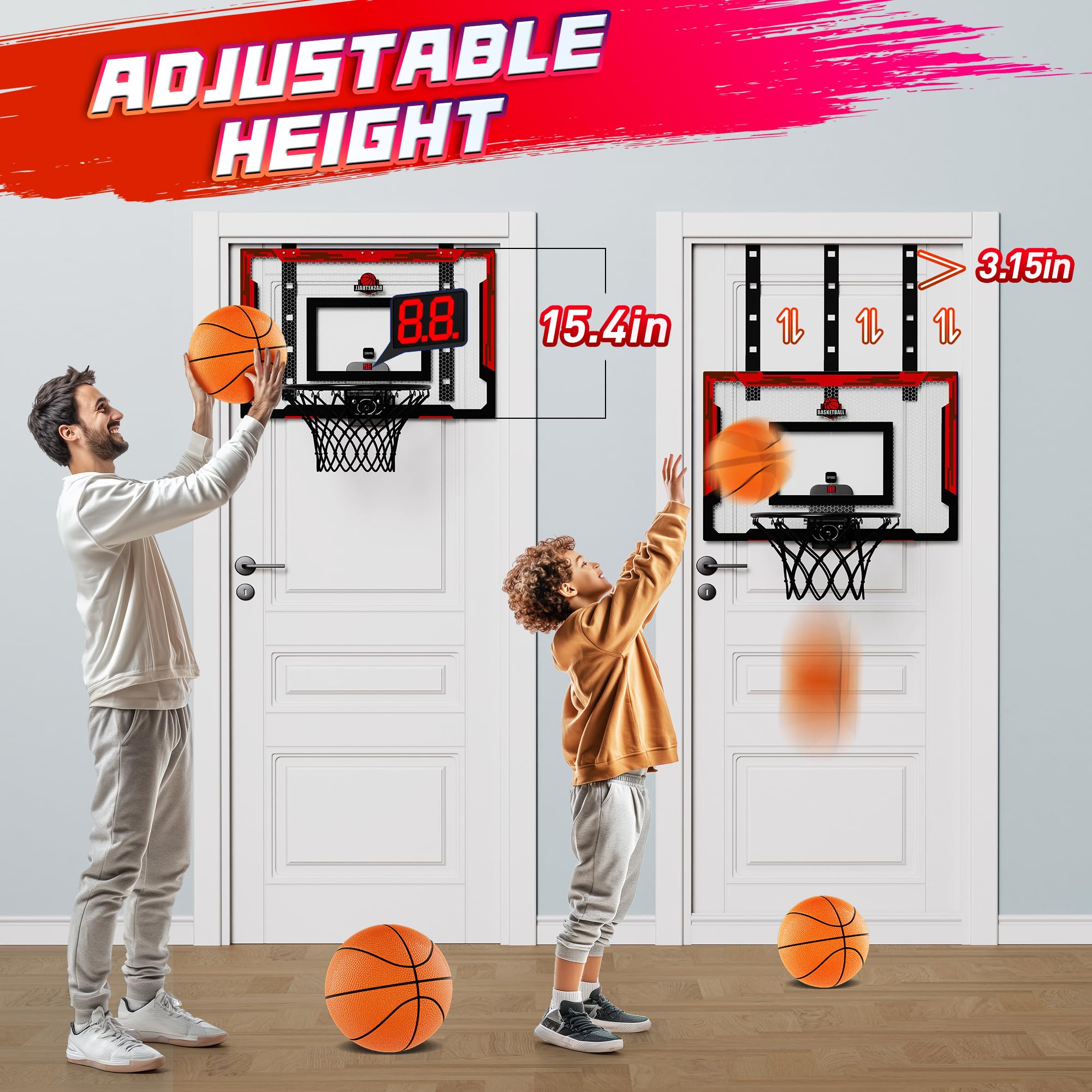 FlyBakiz over-the-door hoop mounted for quick setup and space-saving storage.