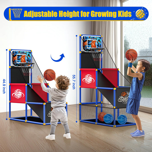 flybakiz side-mount backboard at toddler height for easy first swishes
