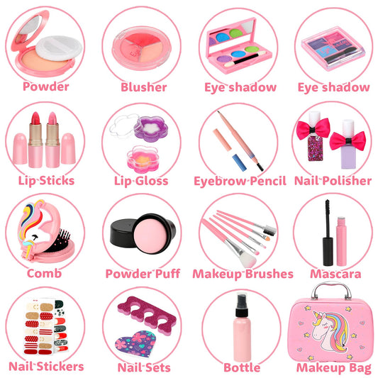 Flybay lip sticks in red and pink for safe, washable pretend makeup fun
