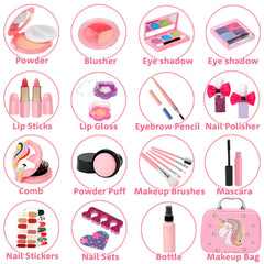 Flybay lip sticks in red and pink for safe, washable pretend makeup fun