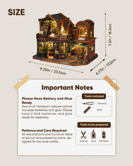 Flybean Dollhouse Kit tools provide precision assembly support for hobbyists.
