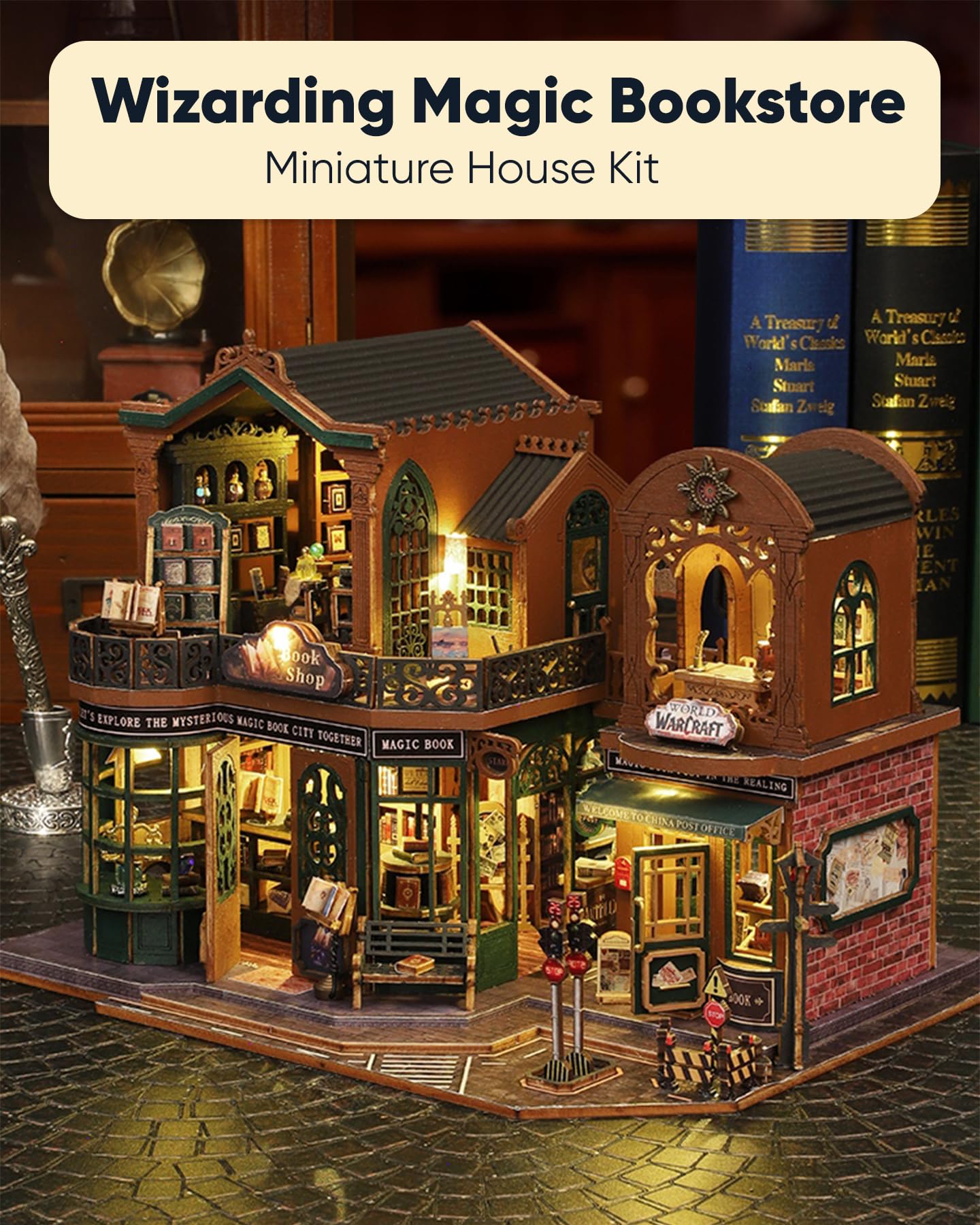 Flybean Magic Book Shop instruction manual close-up highlights step-by-step guidance.