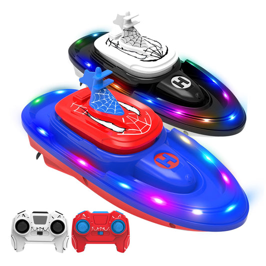 FlyCites RC Battle Boat 2-Pack water spray action for pool battles