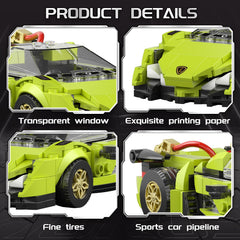 flycites Technic Race Cars Building Blocks Set finished-model ready for display and pride