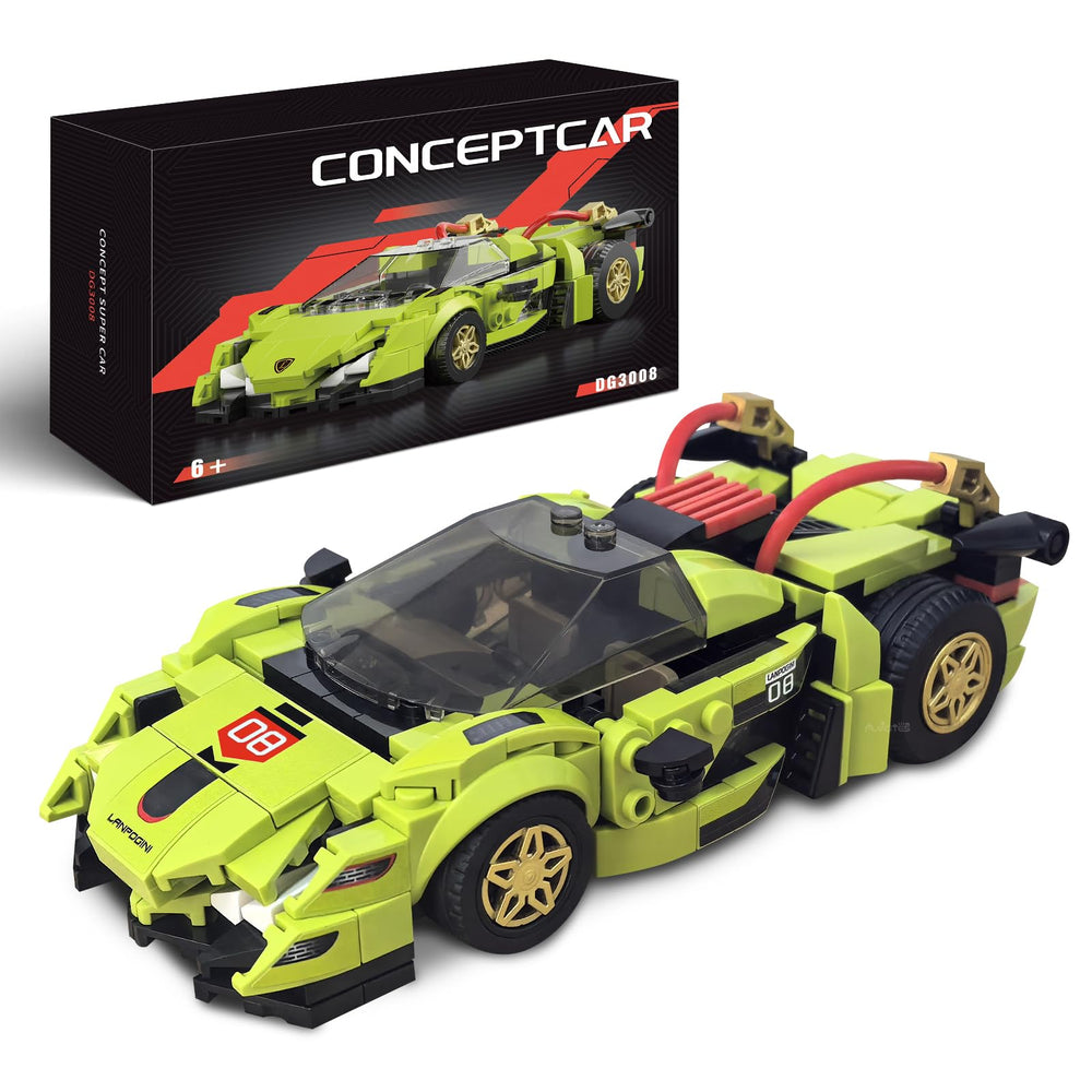 flycites Technic Race Cars Building Blocks Set front view shows a buildable car for creativity and STEM play