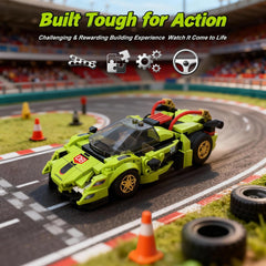flycites Technic Race Cars Building Blocks Set in-box ready-to-start STEM project for ages 8+