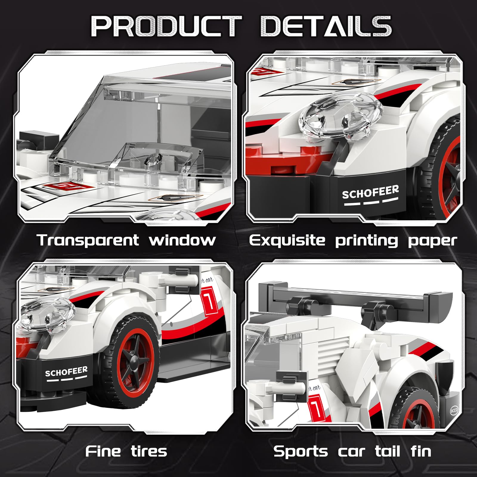 flycites Technic sports cars building block set assembled model demonstrates hands-on construction fun