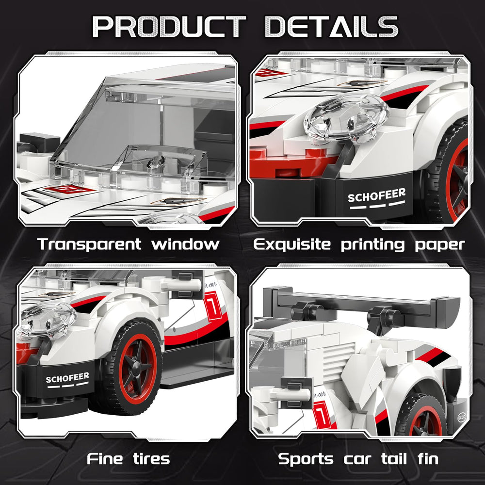 flycites Technic sports cars building block set assembled model demonstrates hands-on construction fun