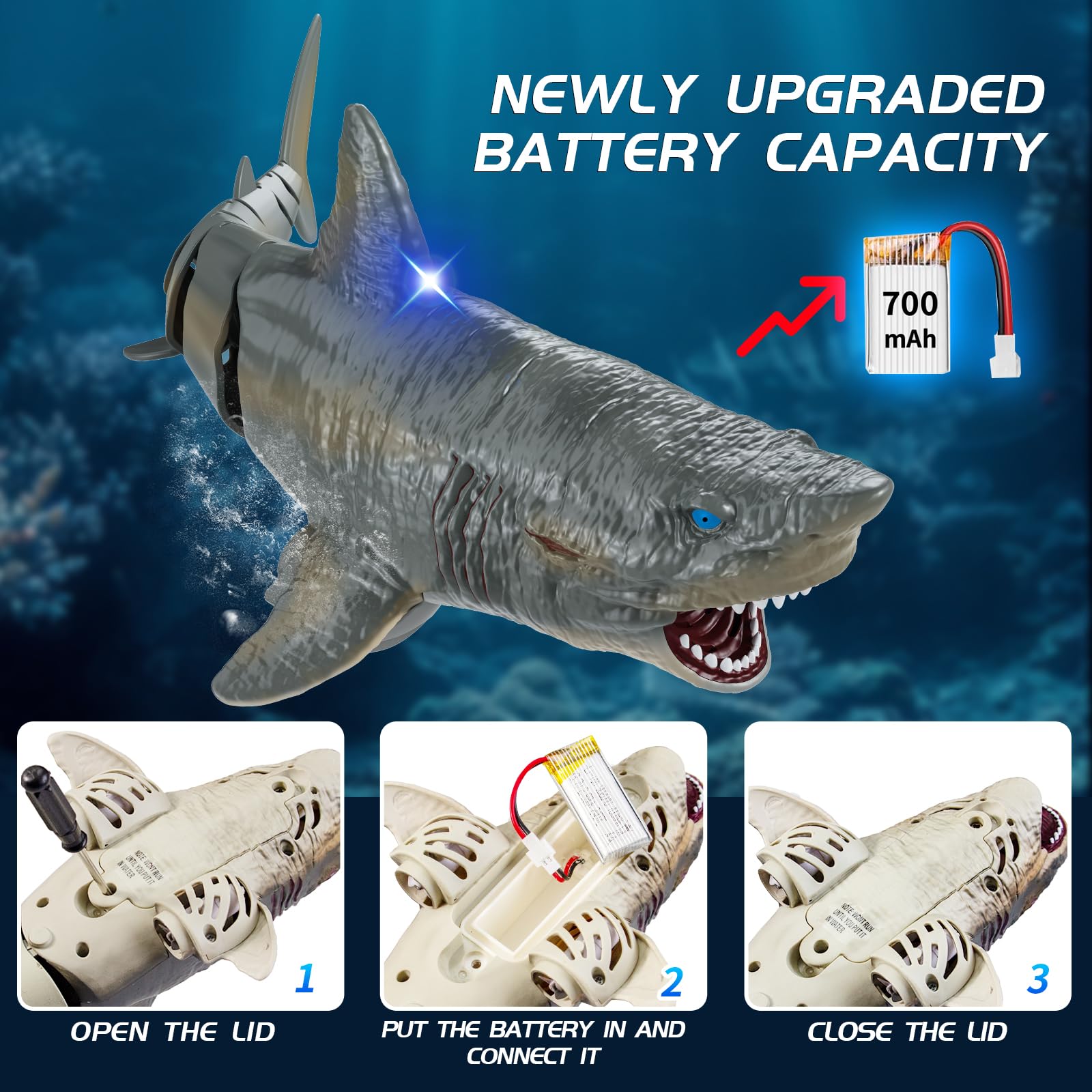 Flycites waterproof remote shark ready for any water environment.