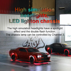 FLYCOLOR TurboRC LED headlights enhance realism in low light.