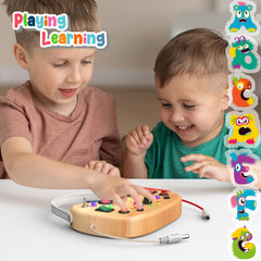 flycoost portable busy board with carrying handle makes learning fun on the go