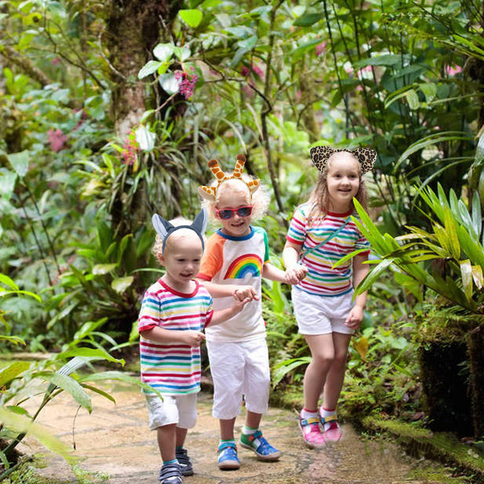 Flying Childhood safari props help create memorable birthday photo moments.