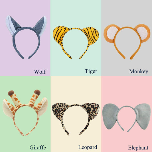 Flying Childhood safari headbands add playful flair to photo booths.