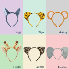 Flying Childhood safari headbands add playful flair to photo booths.