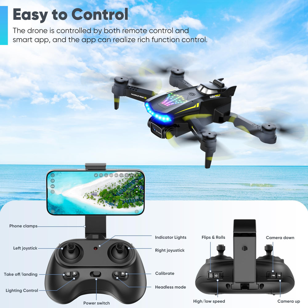 Flymevac Drone includes two batteries for up to 12 minutes of flight