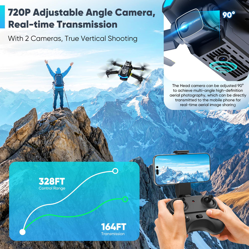 Flymevac Drone lighting modes for dynamic night or day flights