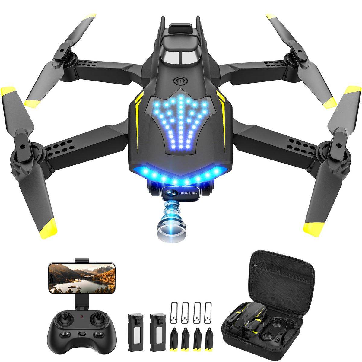 Flymevac Drone with Camera front view for quick aerial shots
