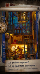 FLYNOVA magic dollhouse interior during assembly reveals detailed rooms for creative display.
