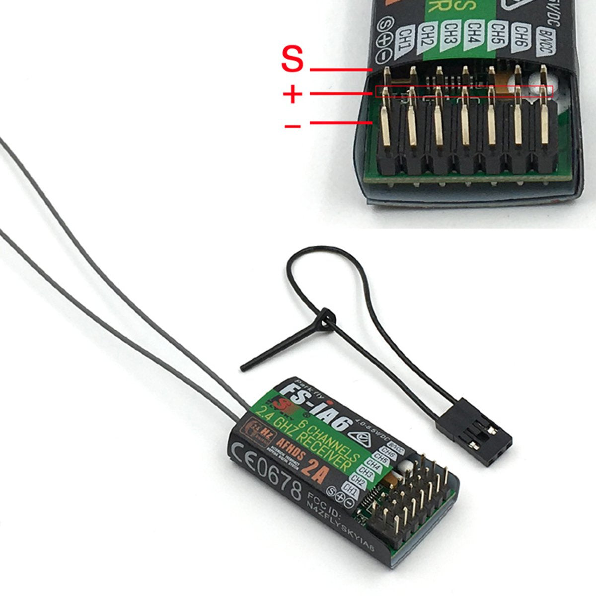Flysky FS-i6 bind cable used during setup
