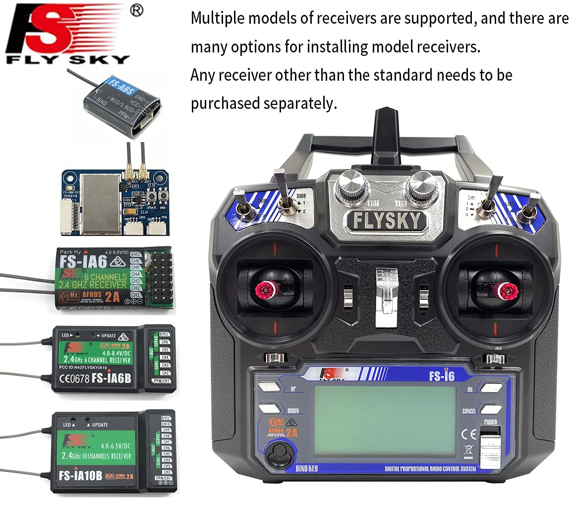 Flysky FS-i6 range up to 500 m for versatile flight control