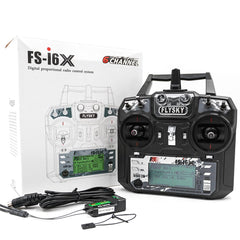 FLYSKY FS-i6X in action with a drone or boat illustrating mode_2 versatility