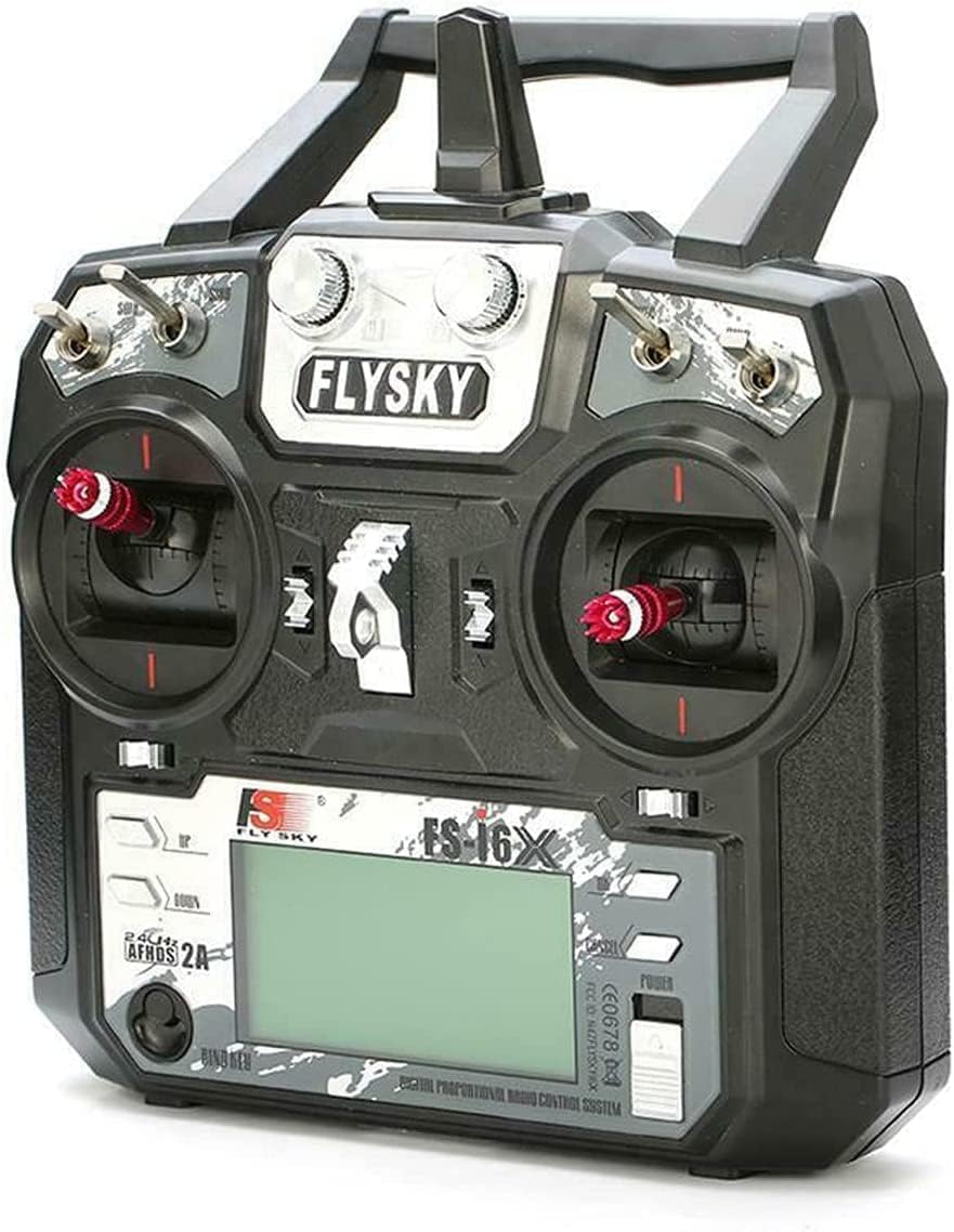Flysky FS-i6X side profile highlights slim body for easy handling.