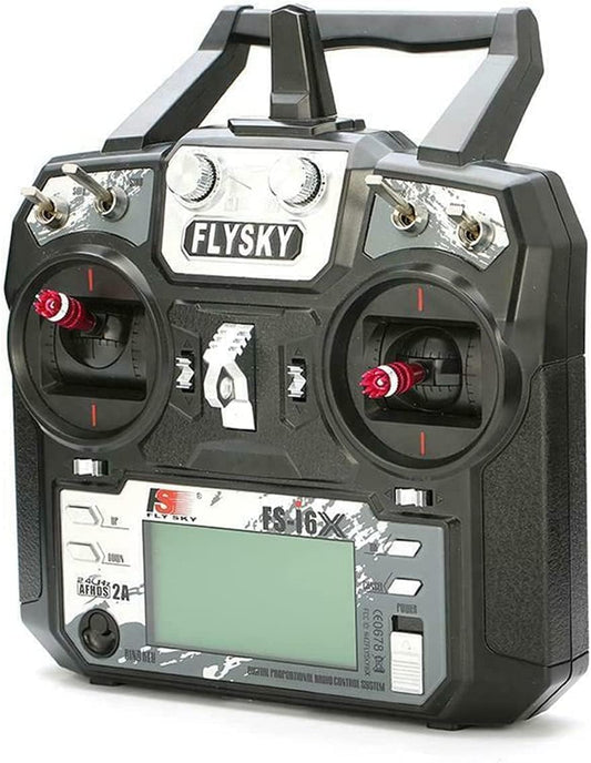 Flysky FS-i6X side profile highlights slim body for easy handling.