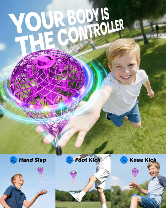 Flystars Cosmic Globe flying orb in action with 3D flips.