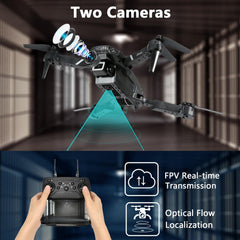 FlyVista drone offers one-click takeoff and landing for easy starts.