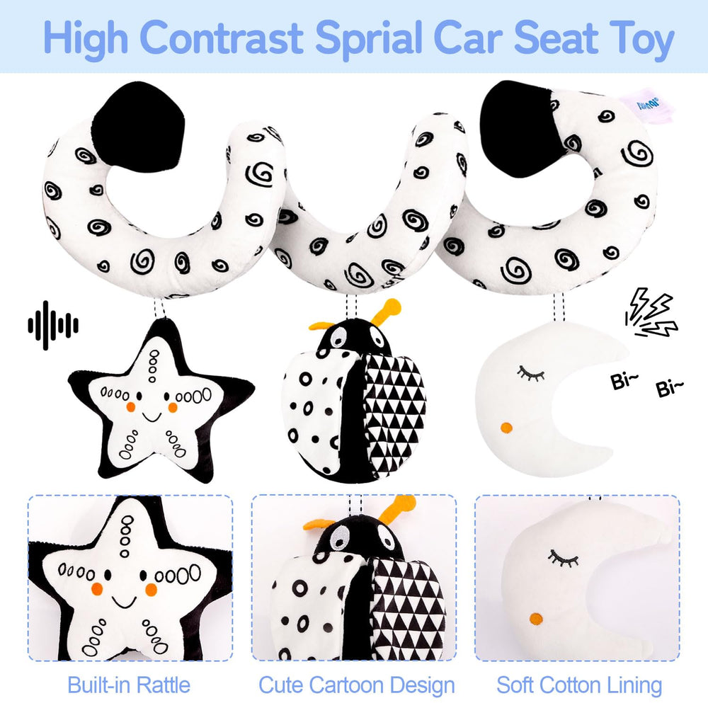 Flyxingxia bear rattle provides soft auditory cues during playtime.