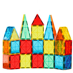 FNJO Magnetic Tiles 52 PCS provide durable blocks for creative building and learning.