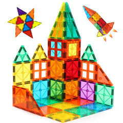 FNJO Magnetic Tiles 60-pcs set on a table for imaginative construction and learning.