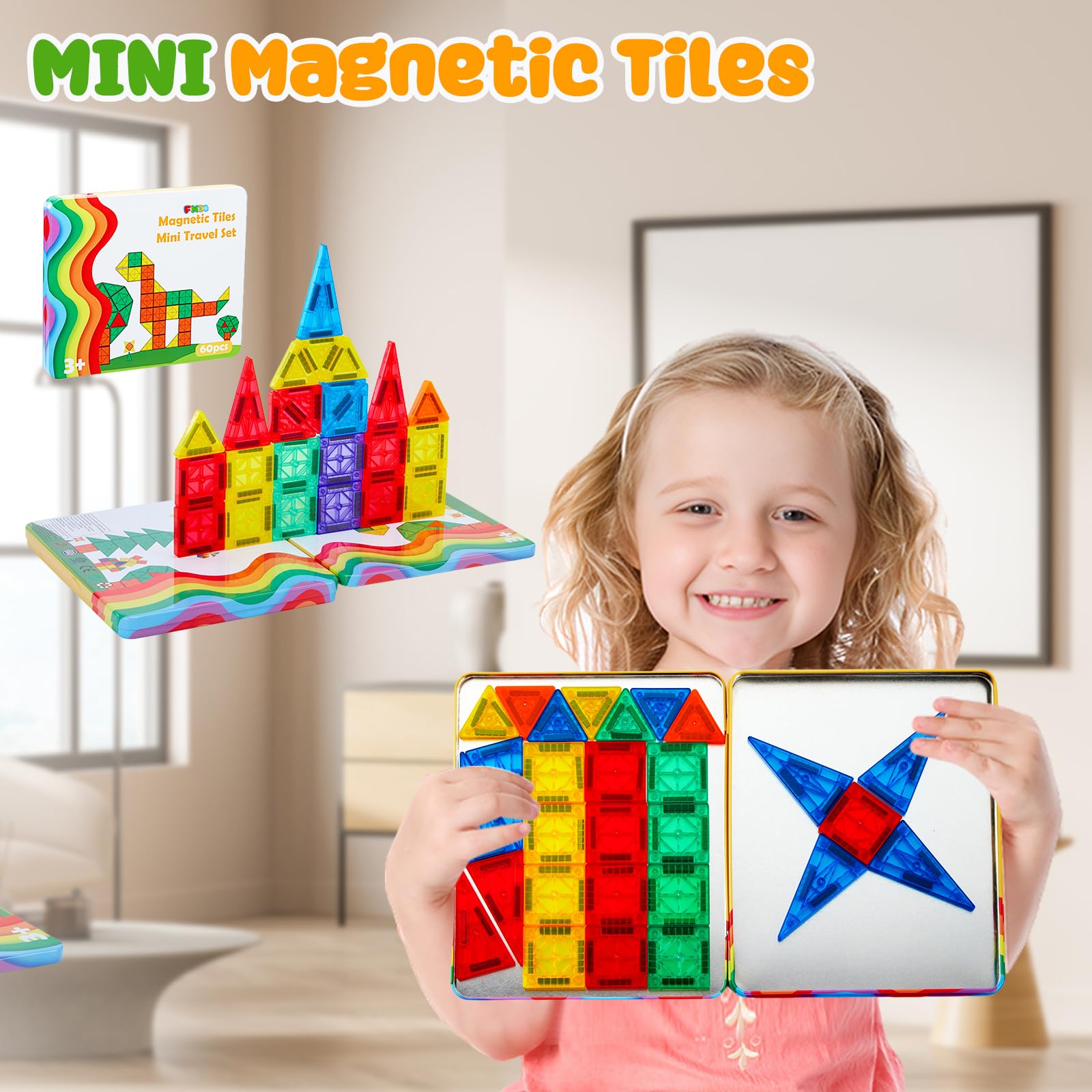 FNJO tiles promote cooperative play and communication during group building.
