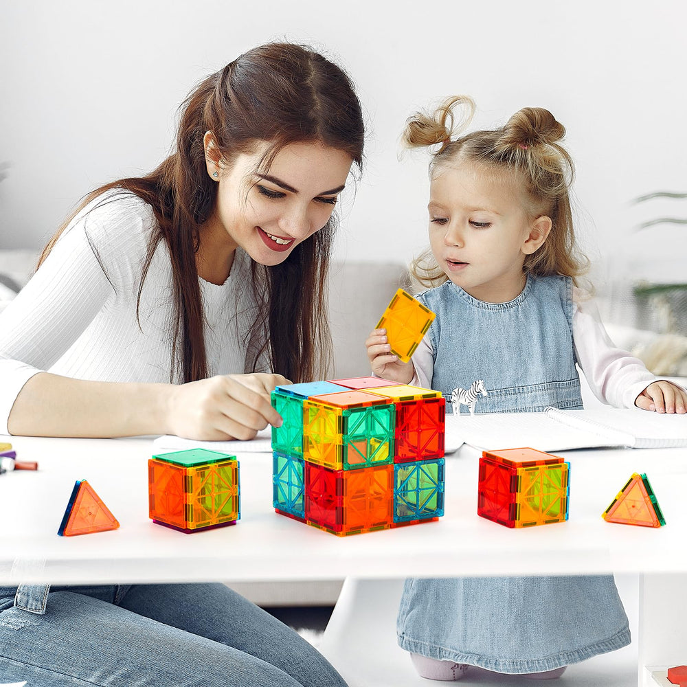 Teacher-led group activity using FNJO magnetic tiles