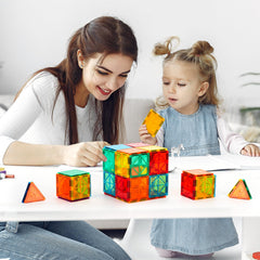 Teacher-led group activity using FNJO magnetic tiles